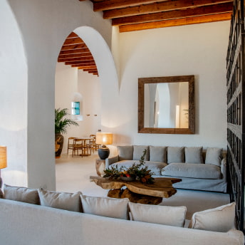 Zona de estar del Hotel, con cómodos sofás